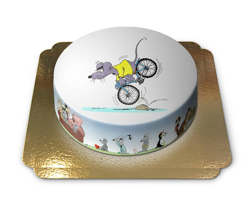 fahrrad aus fondant kaufen Die Fahrrad fahrende Maus 🍰 deinetorte.de