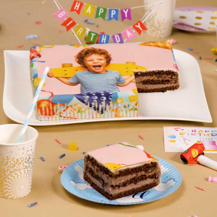 Fototorte im Geburtstags-Design