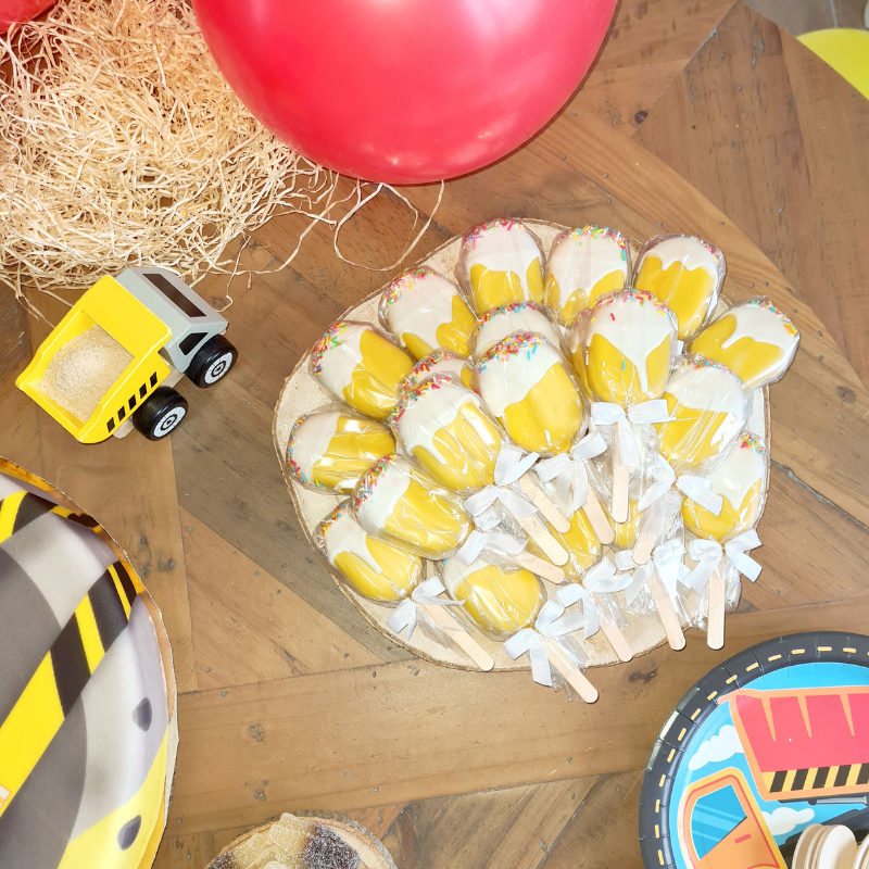 Cake-Popsicle in Gelb (10 Stück)