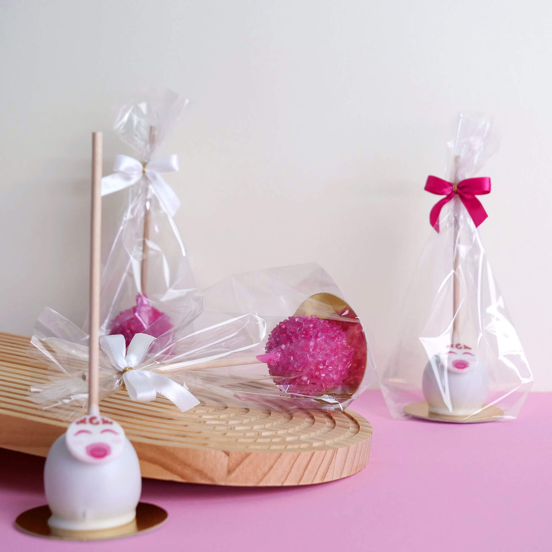Pinke Babyface Cake-Pops (10 Stück)