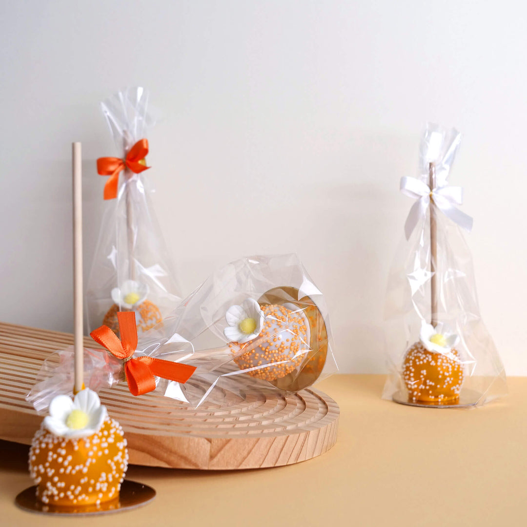 Blütenzauber Cake-Pops Weiß & Orange (10 Stück)
