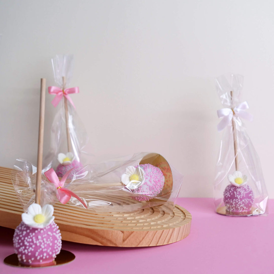 Blütenzauber Cake-Pops Weiß & Rosa (10 Stück)