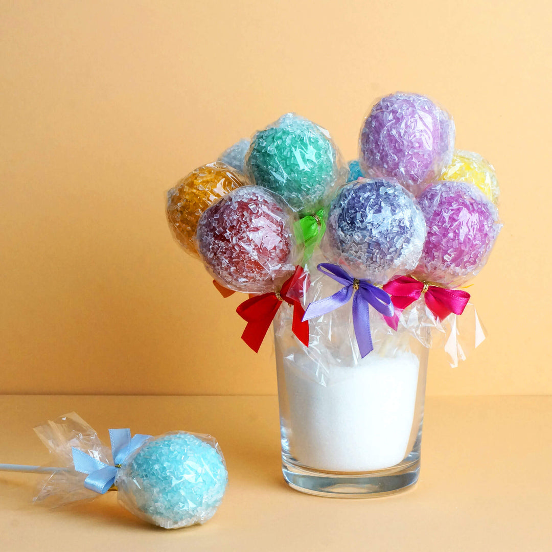 Bunte Kristall Cake-Pops (10 Stück)