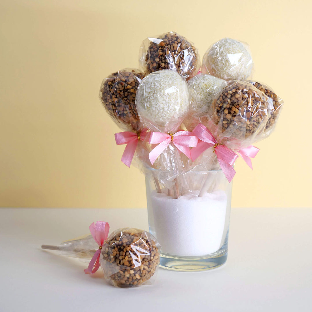 Cake-Pops Hasel- und Kokosnuss (12 Stück)