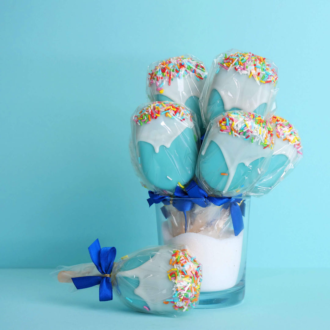 Cake-Popsicle in Blau (10 Stück)