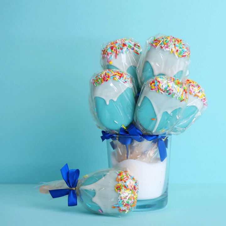 Cake-Popsicle in Blau (10 Stück)