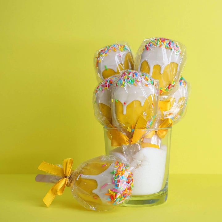Cake-Popsicle in Gelb (10 Stück)
