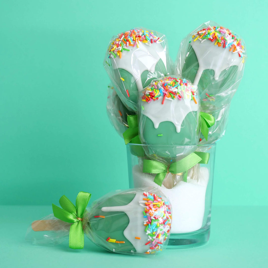 Cake-Popsicle in Grün (10 Stück)