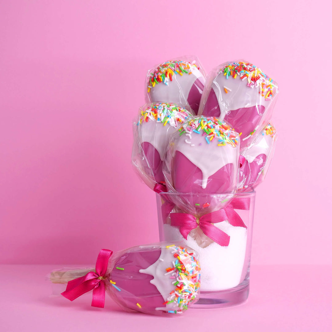 Cake-Popsicle in Rosa (10 Stück)