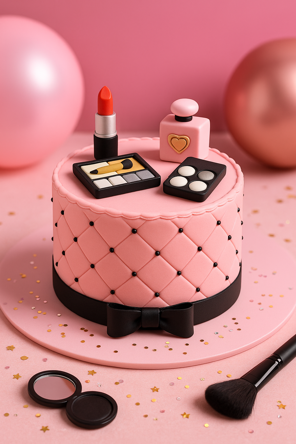 Deluxe Make-Up Torte mit schwarzem Band