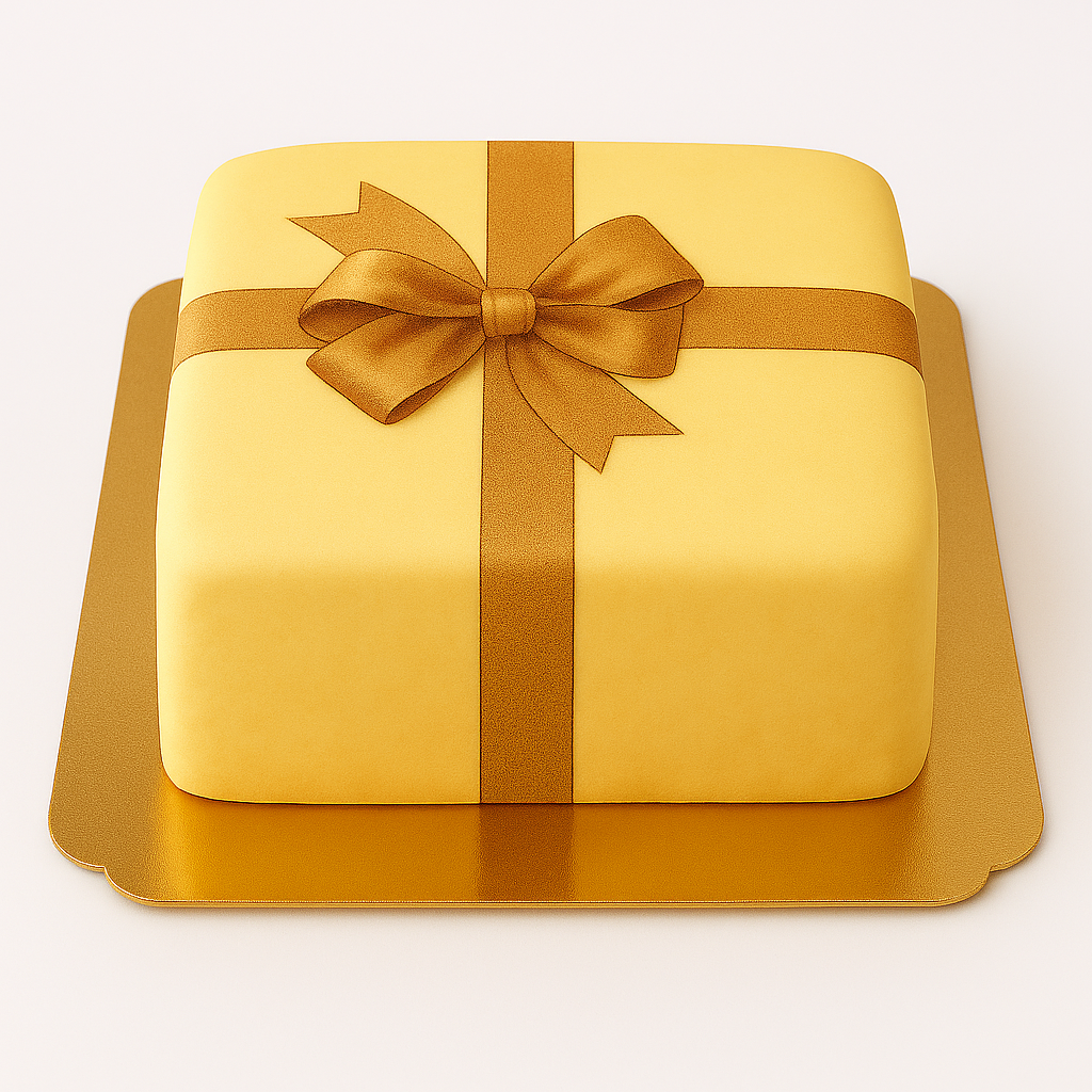Geschenk-Torte gelb