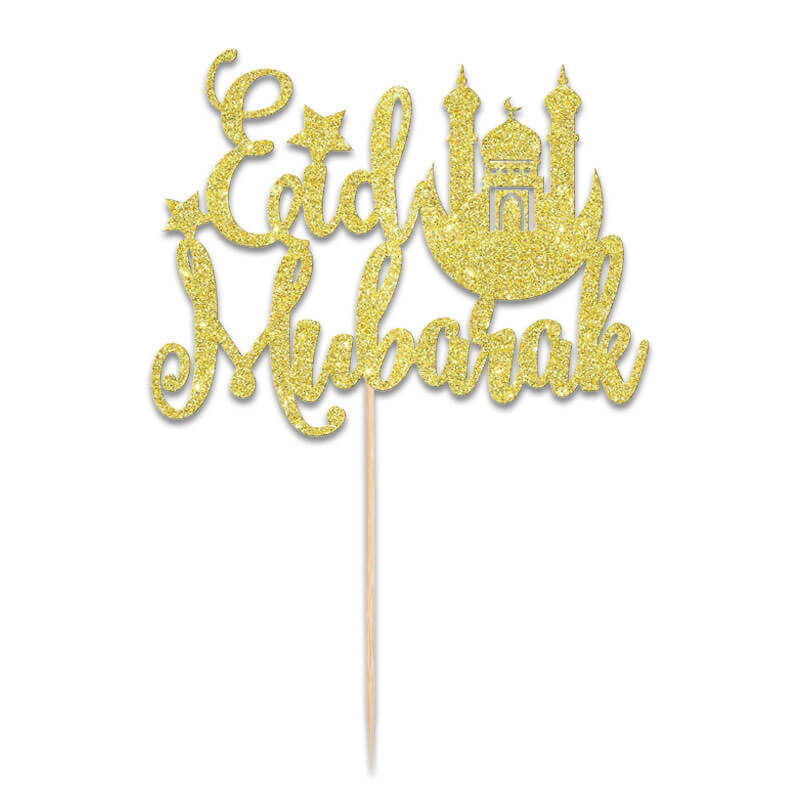 Cake-Topper Eid Mubarak Gold