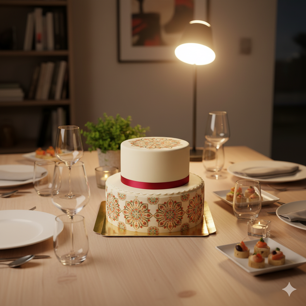 Deluxe Mandala Torte 2-stöckig