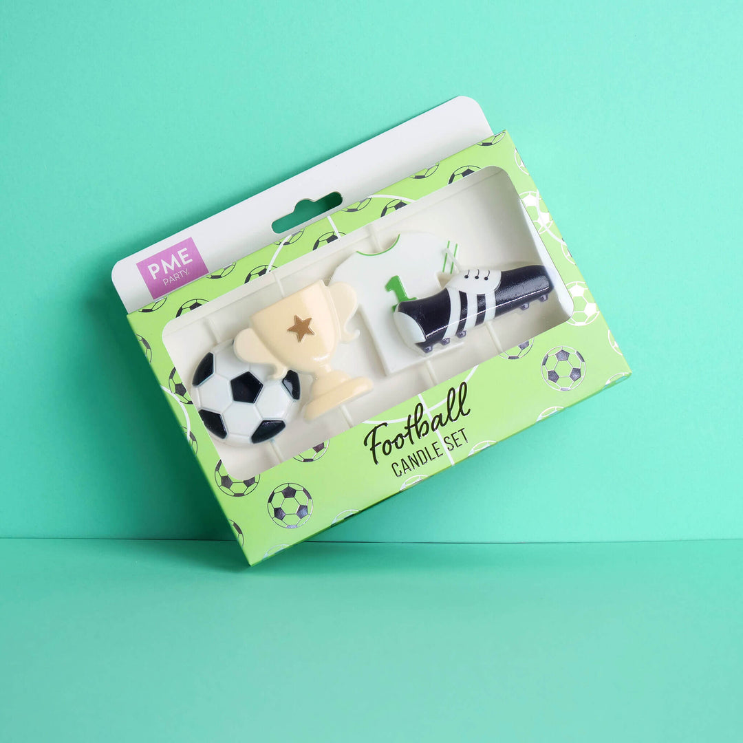 Fußball Tortenkerzen-Set (4 Stück)