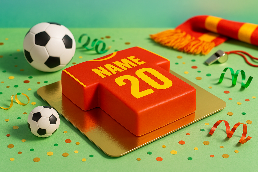 Fußballtrikot-Torte, einfarbig - verschiedene Farben