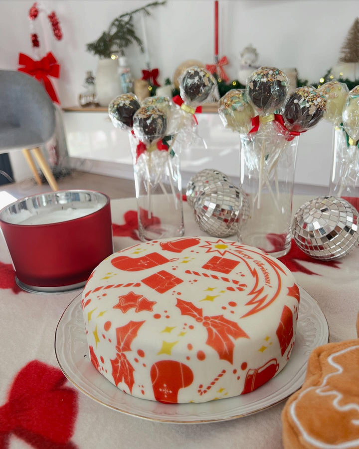 Geschenkpapier-Torte "Weihnachten"