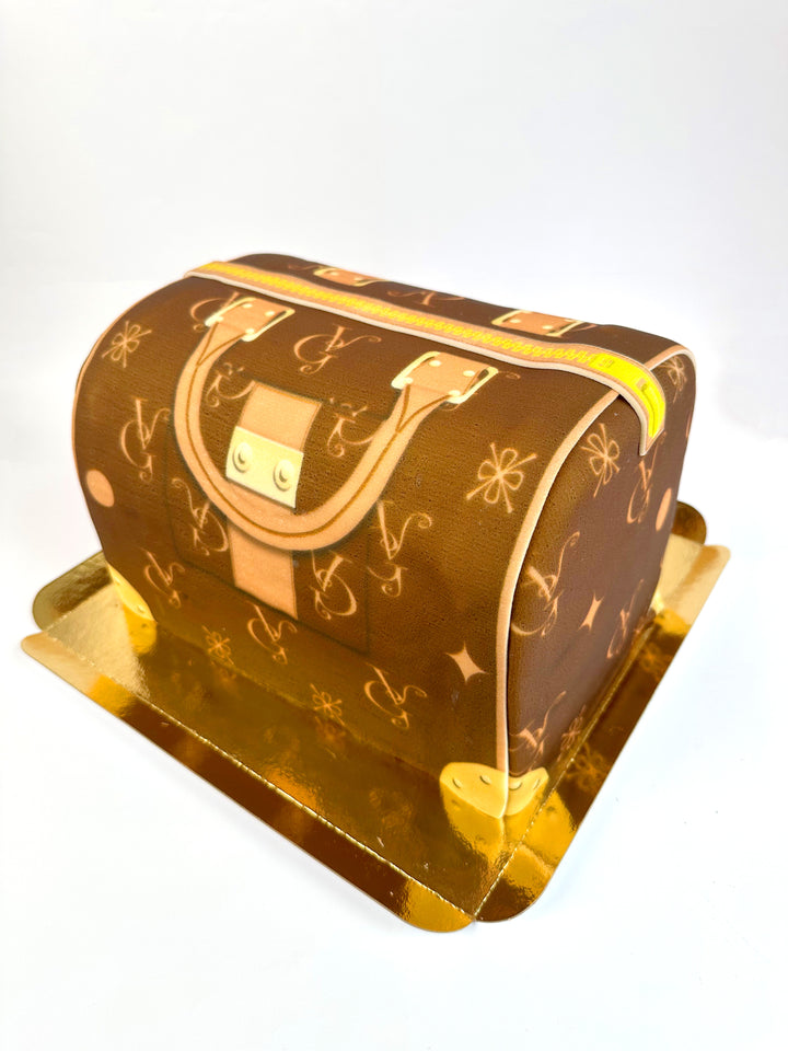 Handtaschen-Torte VG, braun mit beigen Details