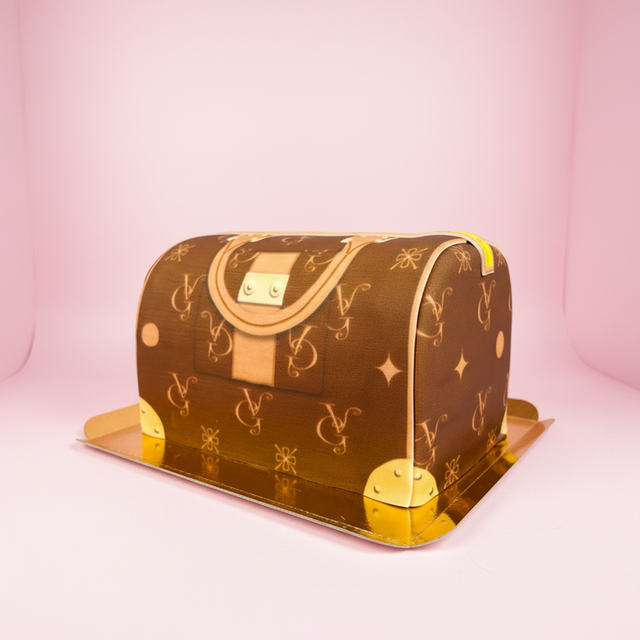Handtaschen-Torte VG, braun mit beigen Details