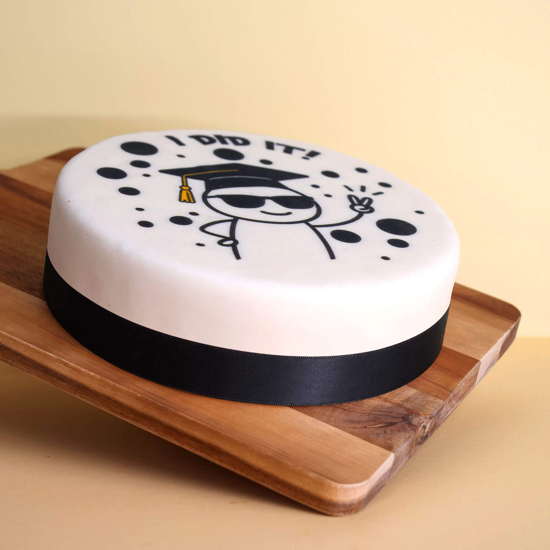Torte zum Schulabschluss "I did it"
