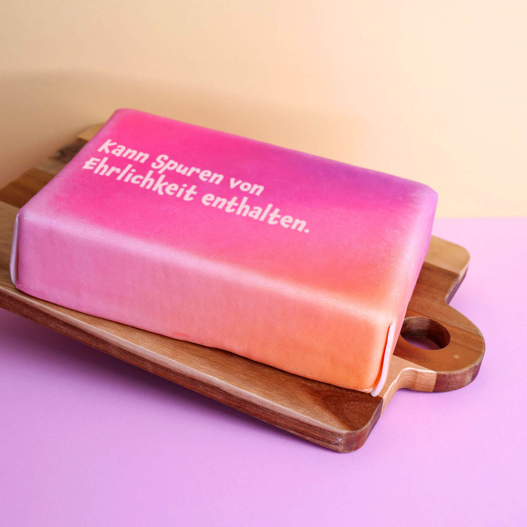 Spruch-Torte "Kann Spuren von Ehrlichkeit enthalten."