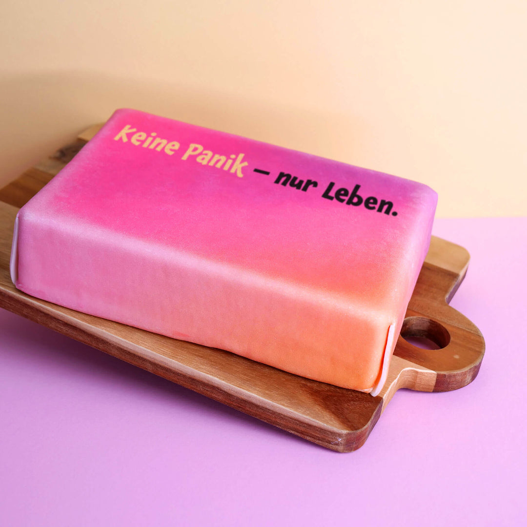 Spruch-Torte "Keine Panik – nur Leben."