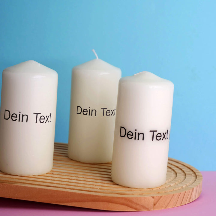 Kerze mit persönlicher Botschaft