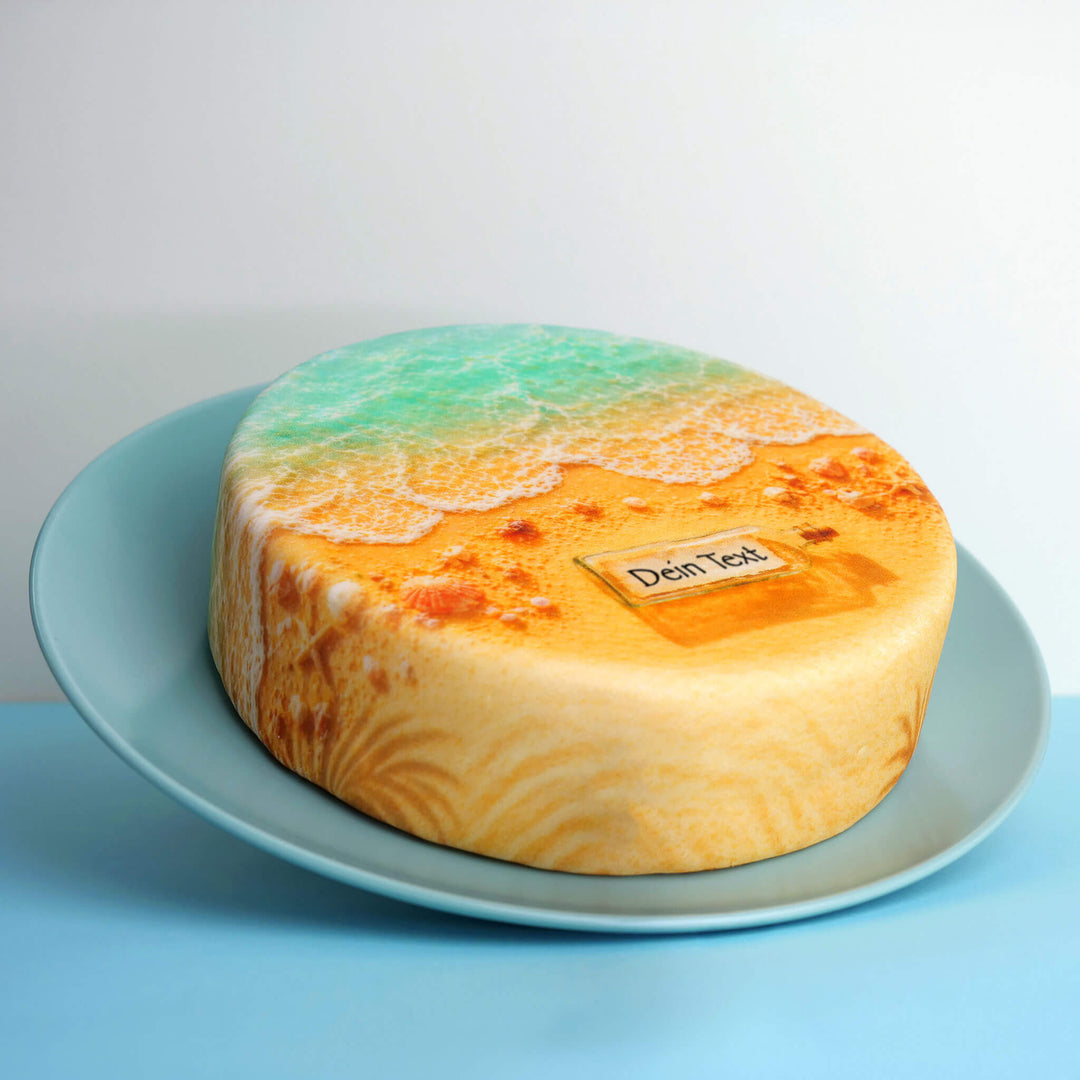 Strand-Torte mit Flaschenpost