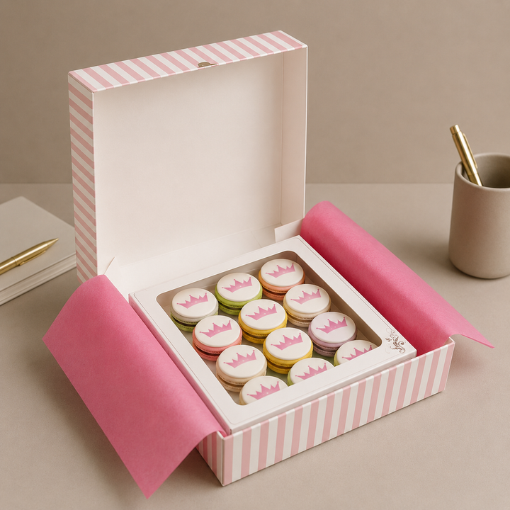 Macarons mit Logo (16 Stück)