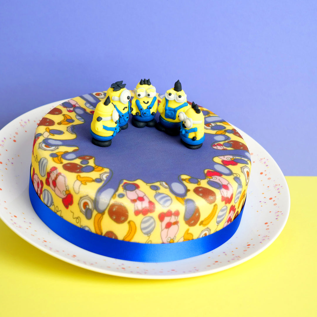 Minions® auf schurkischer Muster-Torte