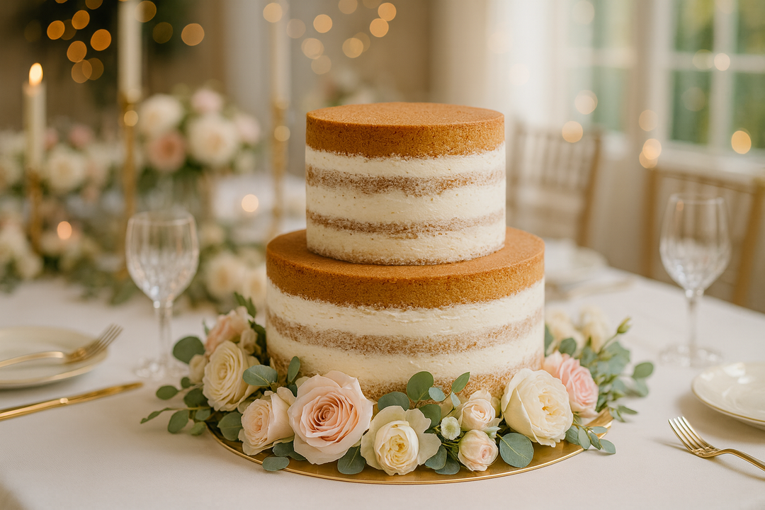 Naked Cake, Hochzeitstorte