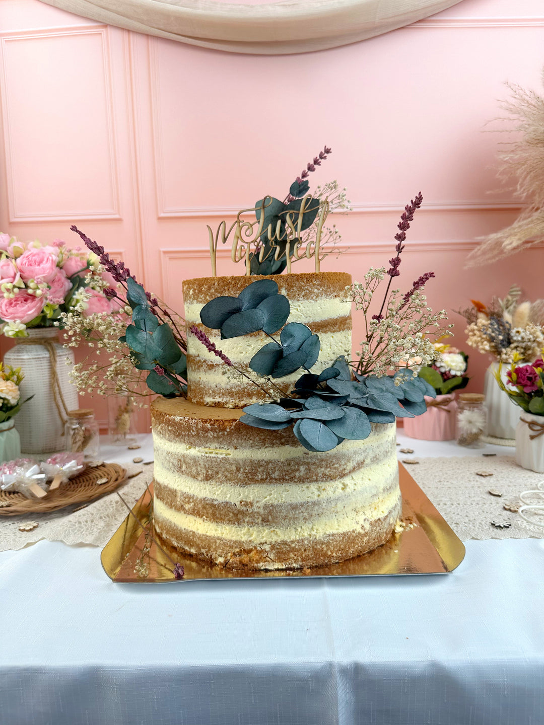 Naked Cake Vanille Hochzeitstorte