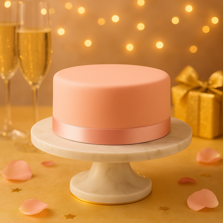 Pinke Deluxe Torte mit Tortenband