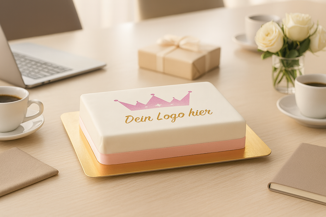 Rechteckige Logotorte