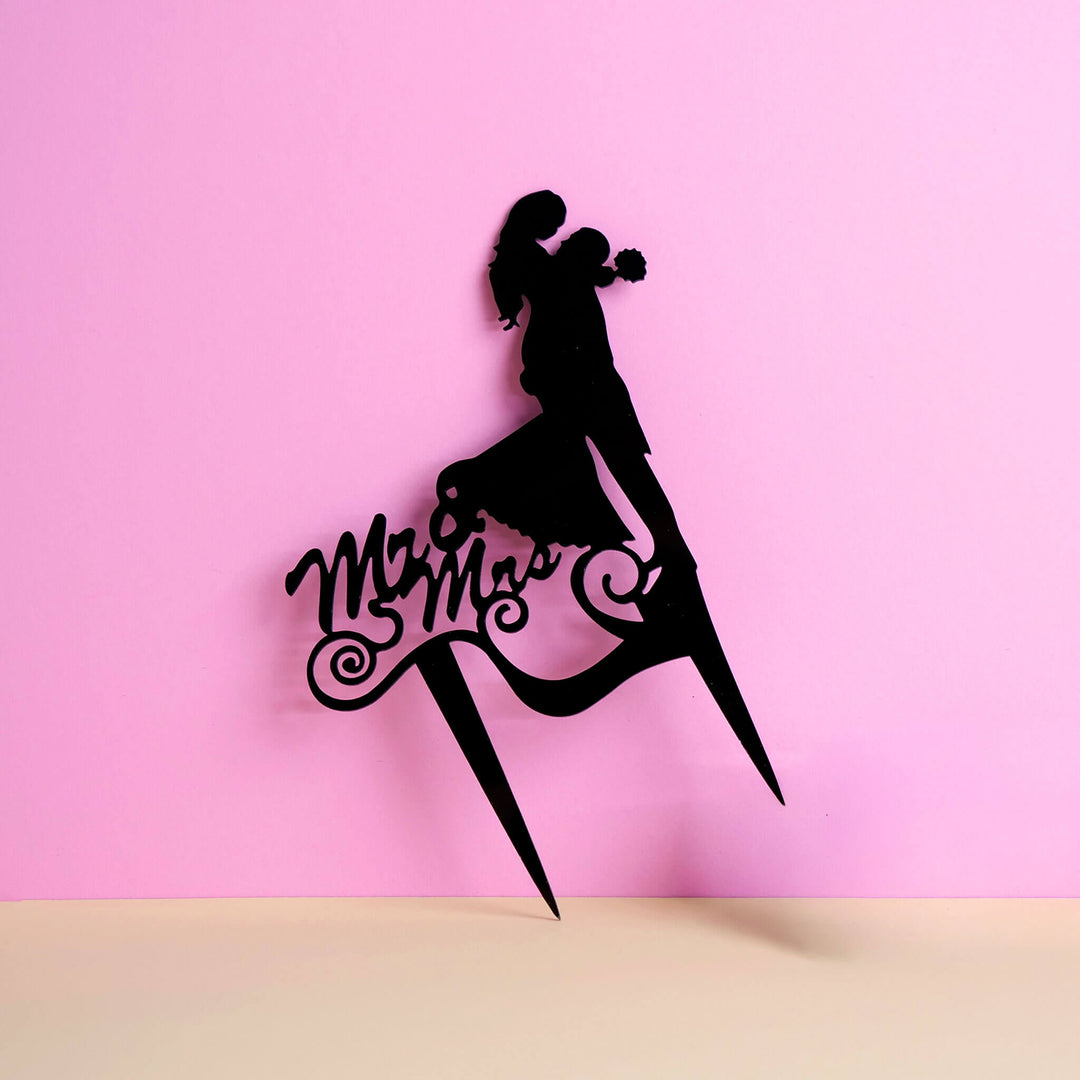 Mr. & Mrs. Cake-Topper - Schwarz