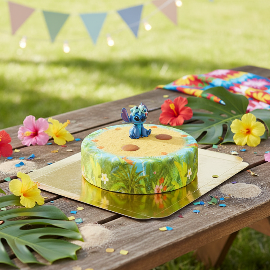 Stitch® auf Tropenstrand-Torte