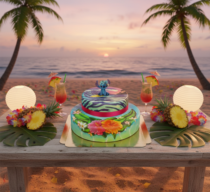 Stitch® auf 2-stöckiger Surfer-Torte