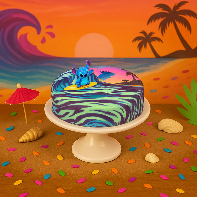 Stitch® auf Surfer-Torte