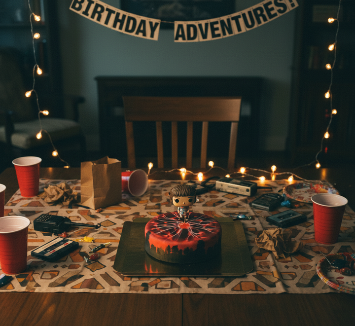 Stranger Things®-Figur auf Phänomen-Torte