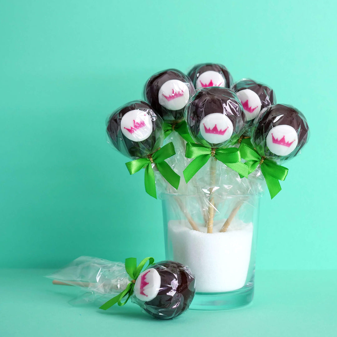 Vegane Cake-Pops mit Logo (12 Stück)