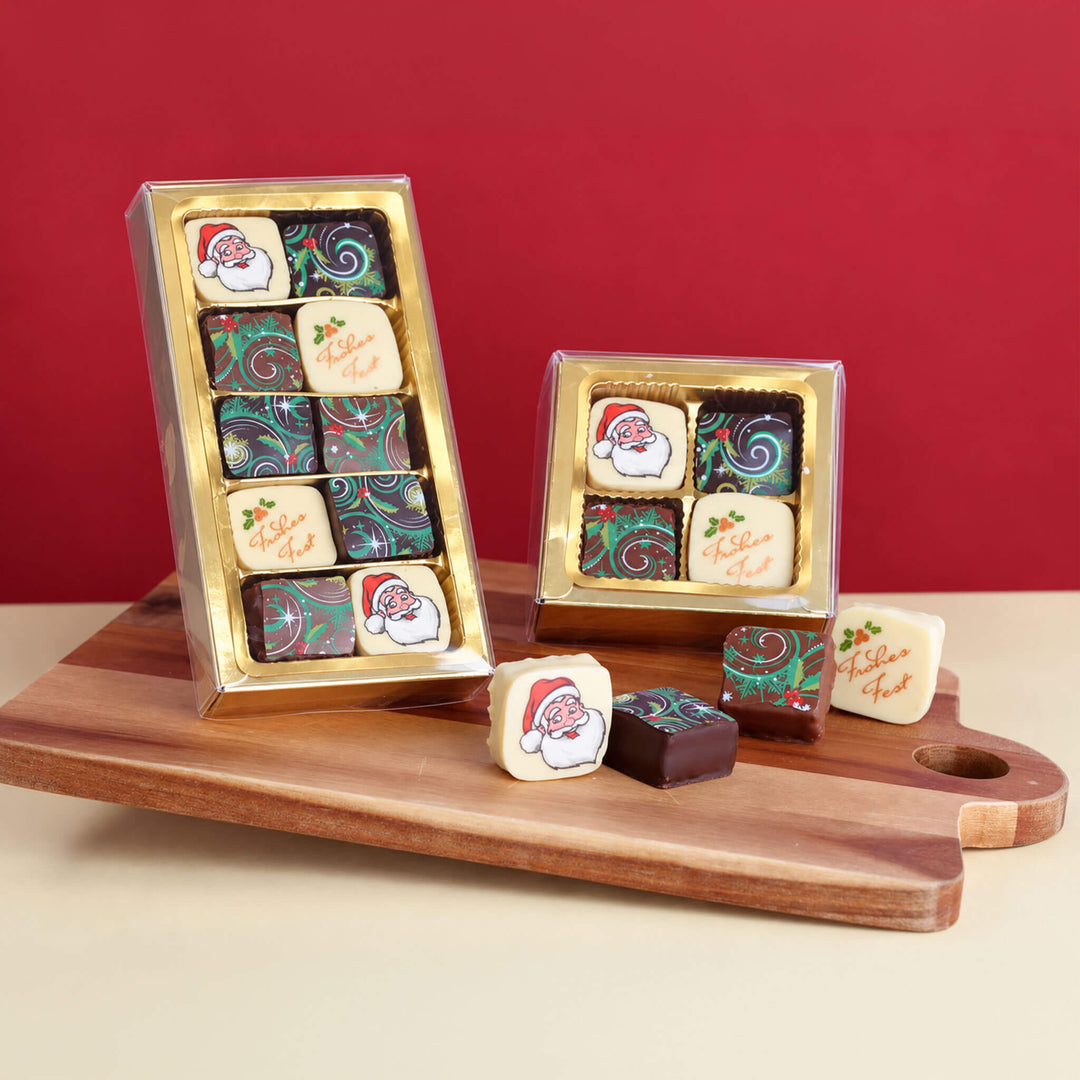 Weihnachtliche Mini-Törtchen Geschenkbox – 14 Petit Fours