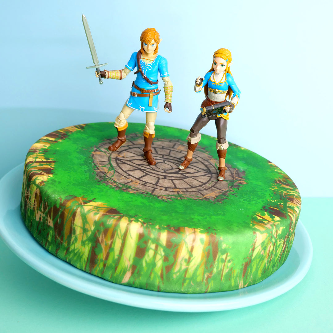 Zelda® & Link® auf Waldruine-Torte