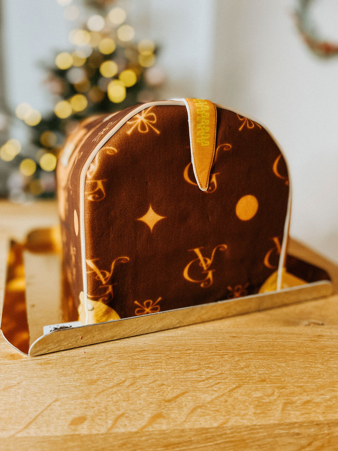 Handtaschen-Torte VG, braun mit beigen Details