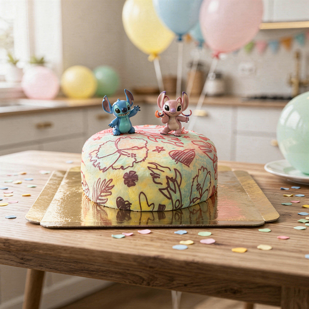 Angel & Stitch® auf Torte