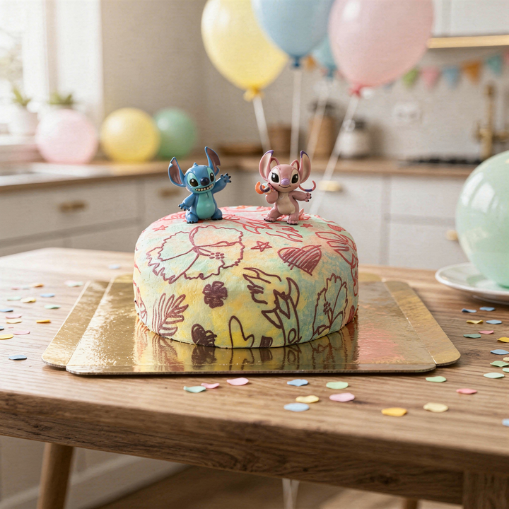 Angel & Stitch® auf Torte