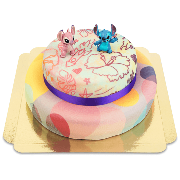 Angel & Stitch® auf 2-stöckiger Torte