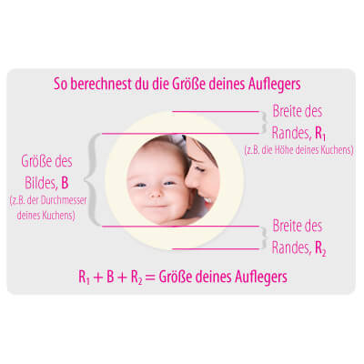 Runder Tortenaufleger aus Mandeldekormasse