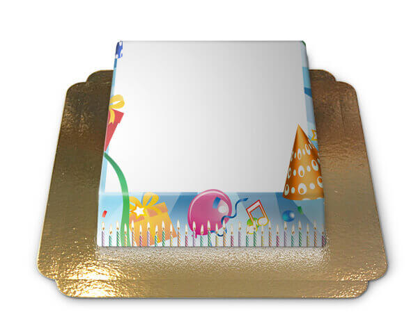 Fototorte im Geburtstags-Design