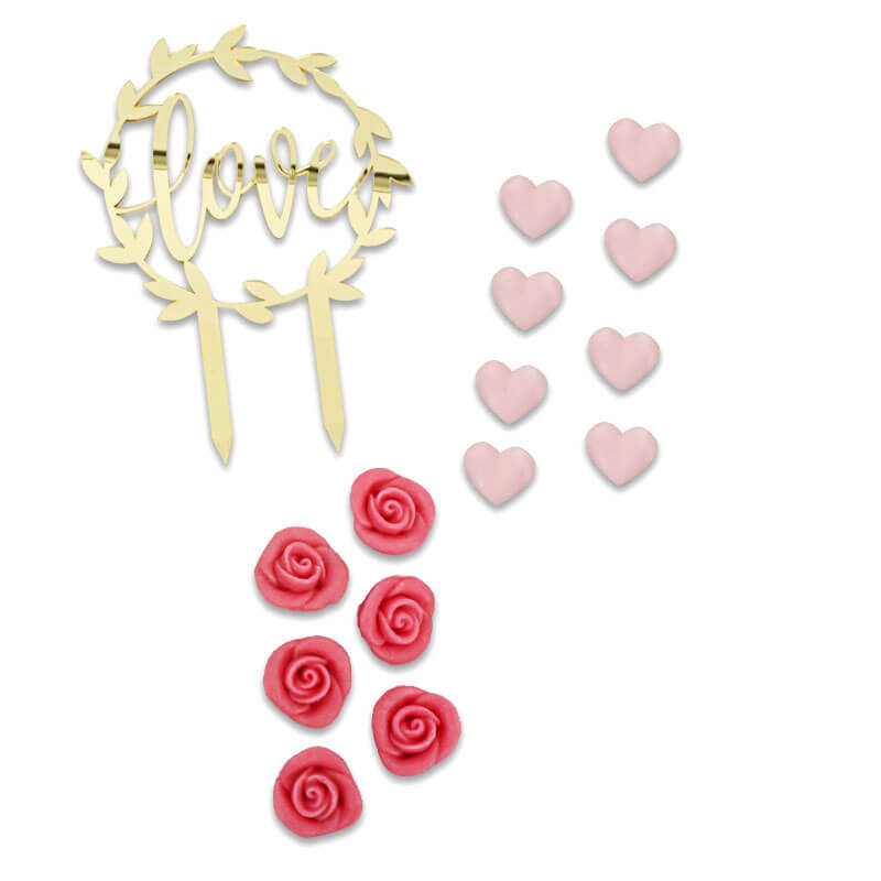 Dekoset Valentinstag, rosa