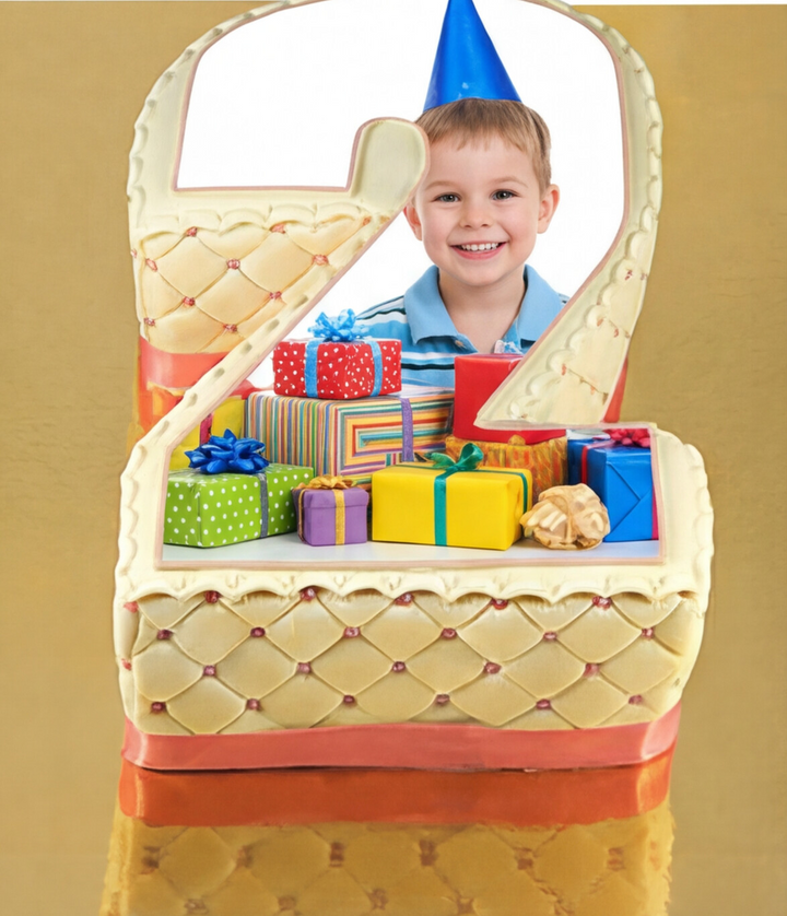 Deluxe Zahlen-Fototorte, verschiedene Farben