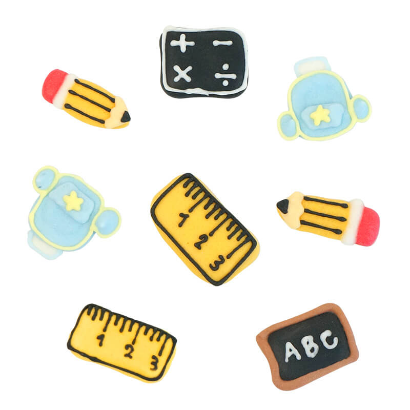 Einschulung Zuckerdekoration (8 Stück)